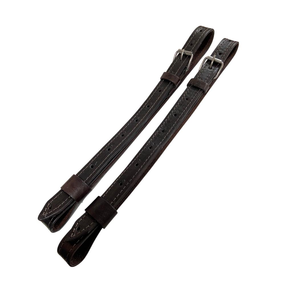 Loro De Couro Forrado Fivela Inox e Passadores Para Sela e Arreio