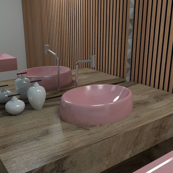 Cuba/Pia de Apoio Para Banheiro Lavabo Suite Toleato - Luzza Rosa Bebê