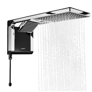 Chuveiro Acqua Duo Flex Preto e Cromo 220V Lorenzetti