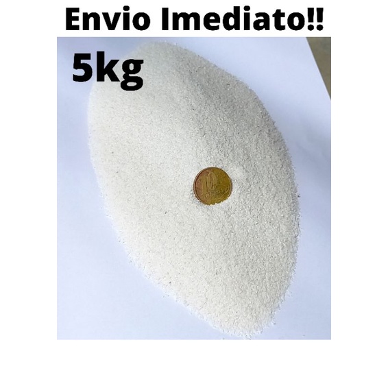 5kg de Substrato Natural SUPERBRANCA FOSCO / PH Alcalino / Aquário Marinho / Ciclideos / Lagos.