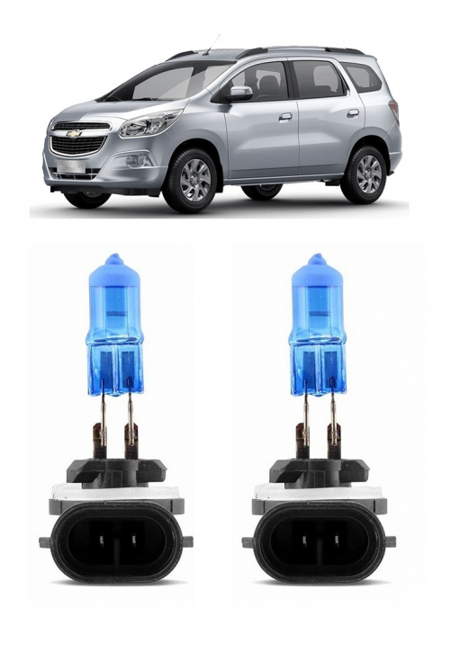 Par Lampada Super Branca Farol de Milha Spin 2012 2013 2014 2015 2016 2017 2018 8500k H27