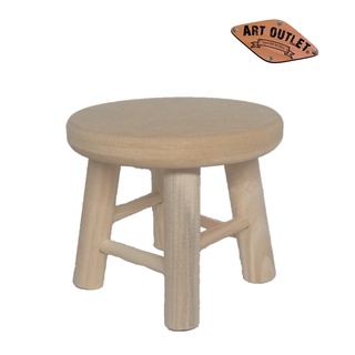 Kit de 6 Banquinhos Pequenos 12 cm Altura MDF com Pés de Madeira Reforçados