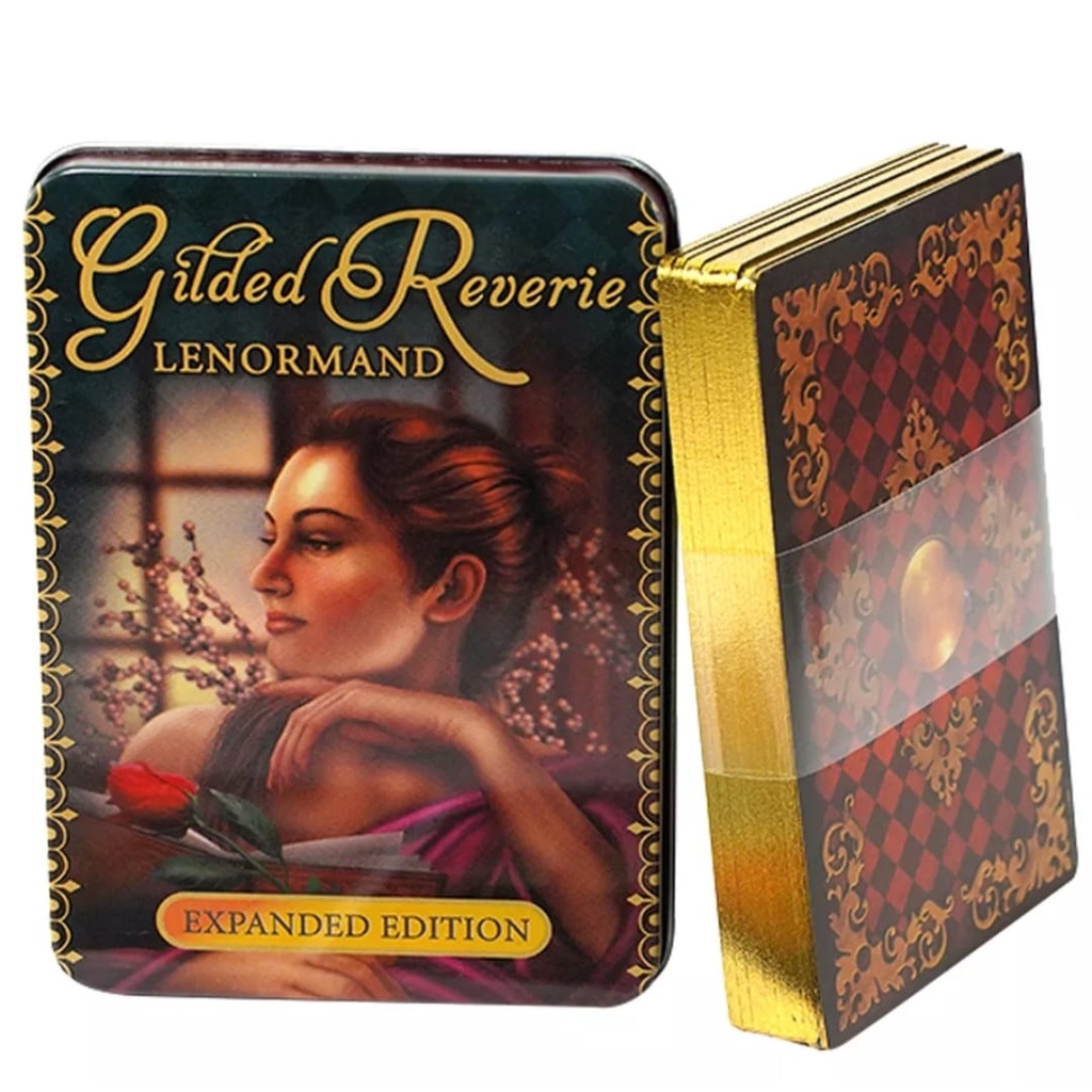 Gilded Reverie Lenormand Expanded Edition Em Lata Com Bordas Douradas Oráculo Cigano Baralho de Tarô em Oferta na Shopee