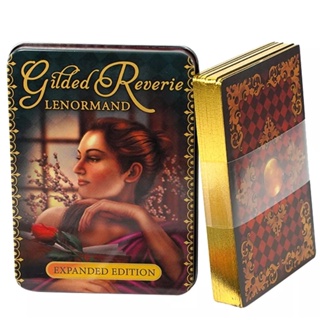 Gilded Reverie Lenormand Expanded Edition Em Lata Com Bordas Douradas Oráculo Cigano Baralho de Tarô em Oferta na Shopee