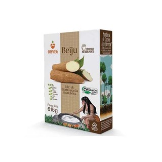 Beiju Tapioca Orgânica Onveg Integral Mandioca Biomassa de Mandioca 600g