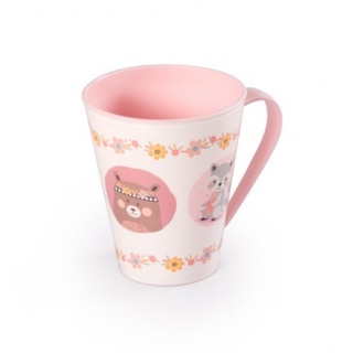 Caneca de Plástico Bichinhos 360ml Menina Rosa