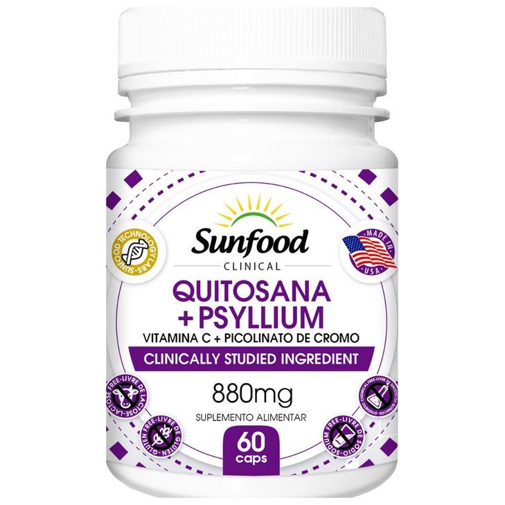 Quitosana + Psylium 880mg Sunfood 60Caps | Shopee Brasil