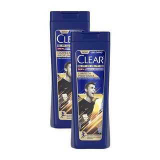 Kit 2 Shampoos Clear Men Sports Limpeza Profunda 400ml cada