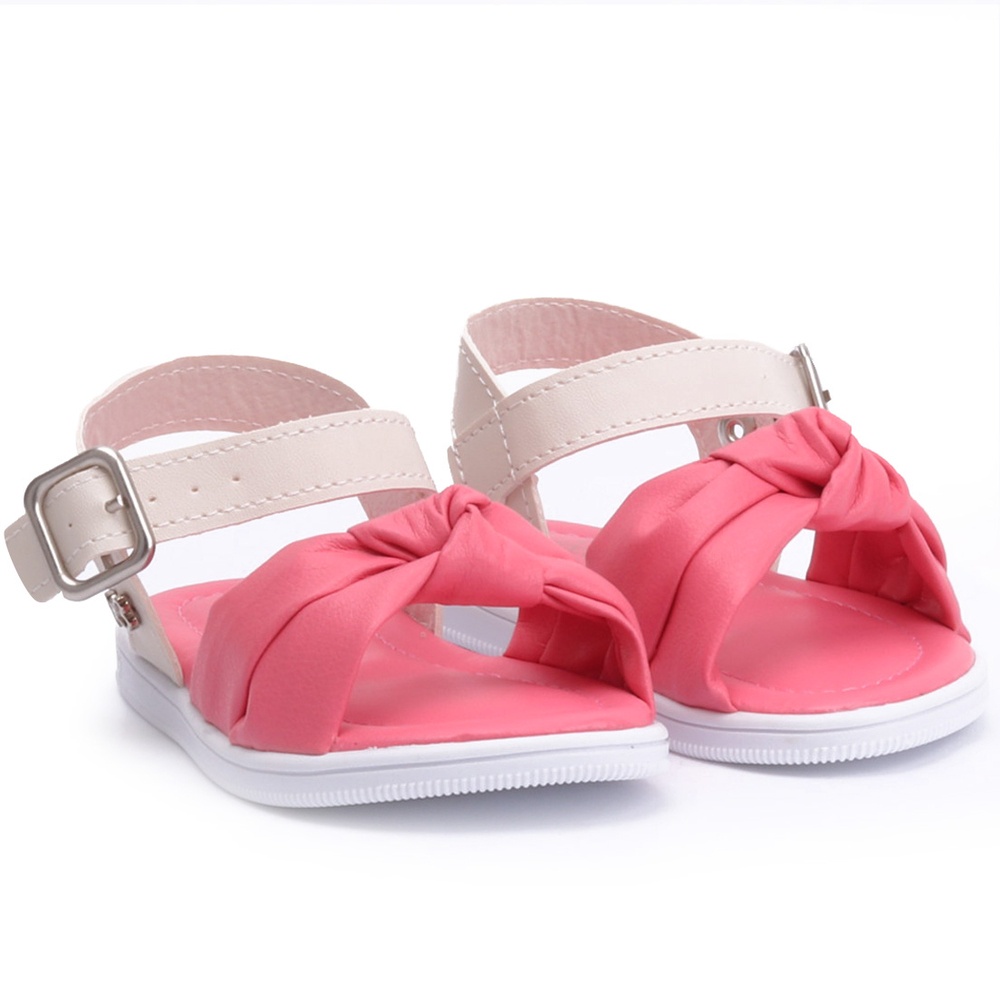 Sandália Infantil Feminina WorldColors Belinha -  Coral/Off White em Oferta na Shopee