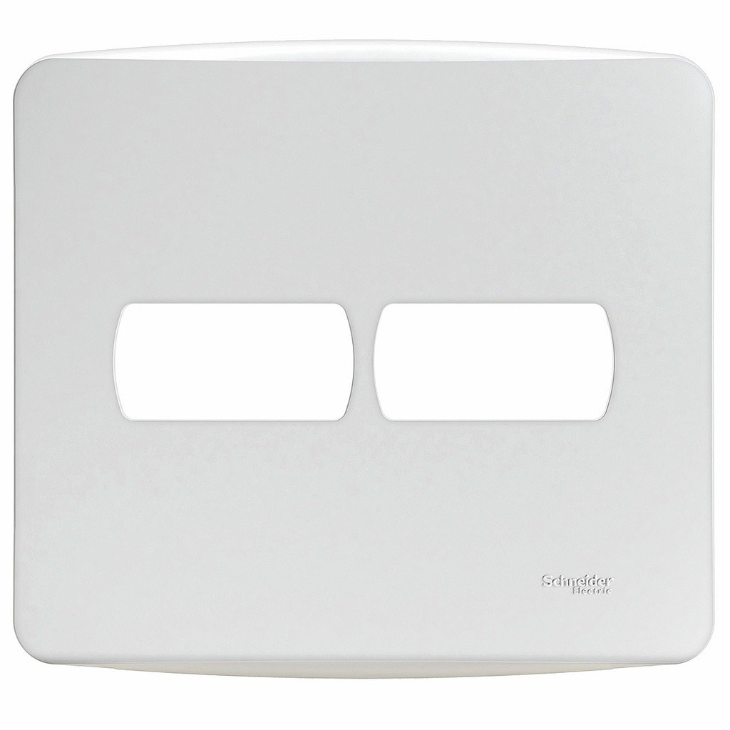 Placa 4x4 2 postos com suporte Miluz Branca S3B27520 Schneider