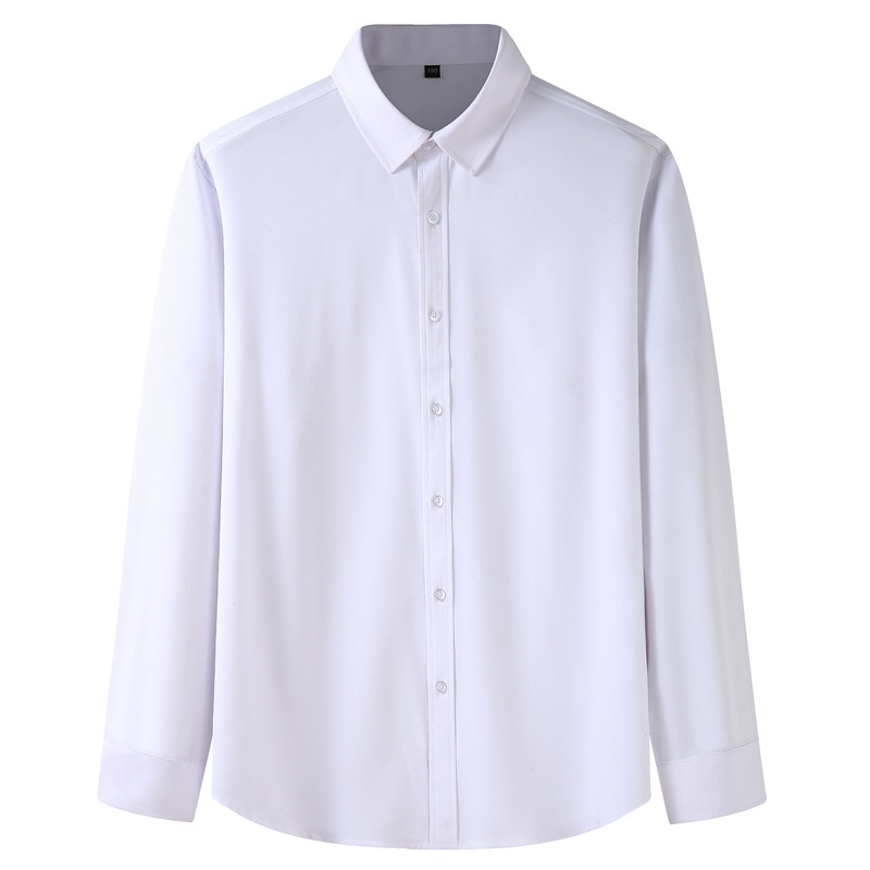 L-10XL Camisa Plus Size Stretch Camisa de Manga Comprida Cor Sólida Camisa Plus Size Masculina Plus Gorda Camisa Plus Si