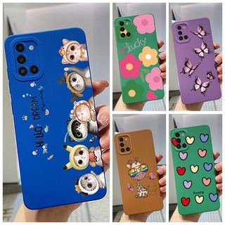Samsung Galaxy A31 A 31 Caixa SM-A315F Flor Borboleta Desenho De Quadrada De Silicone Líquido Doce Telefone Macio