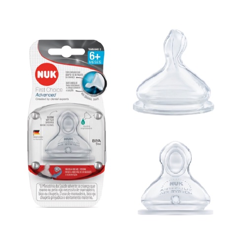 Bico Silicone First Choice Advanced Nuk Tamanho 2 (7016-2U) envio rápido em Oferta na Shopee