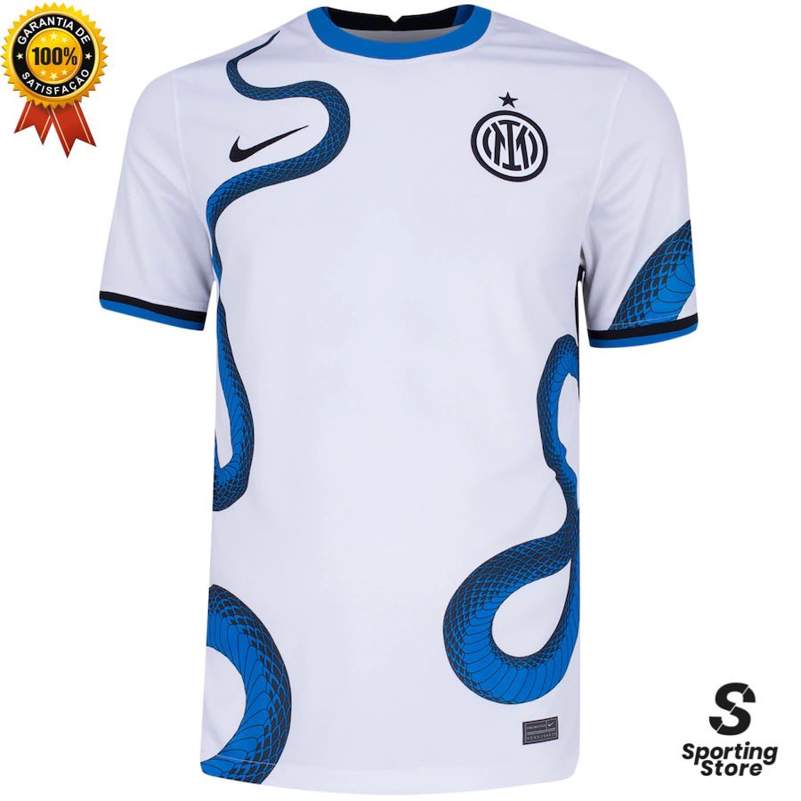 Camisa de time inter de Milão || branca masculina 2021/22 | Shopee Brasil