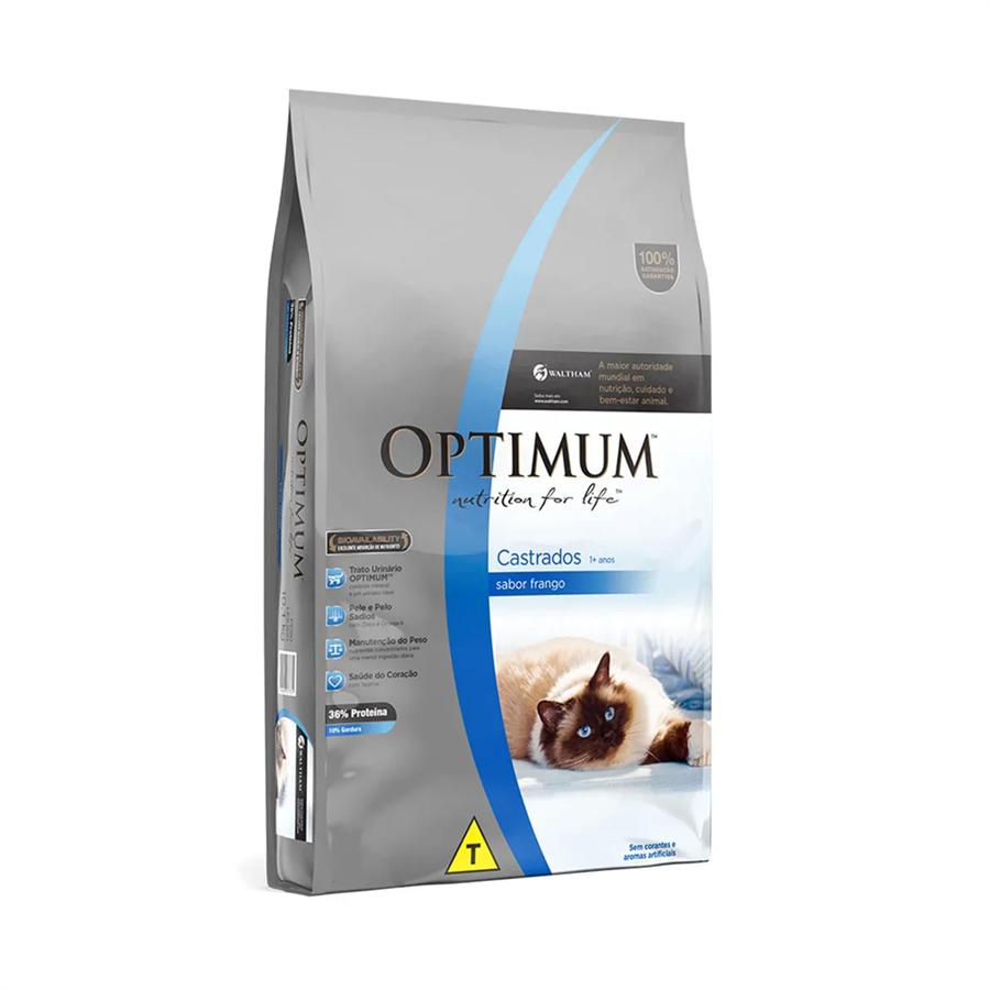 Ração Optimum Dry Cat Adultos Castrados Frango 1Kg - Pets