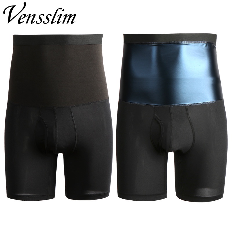 Calções De Suor Masculinos Cintura Trainer Legging Shapers Forma Do Corpo Emagrecimento Sauna Ginásio Capris Quente Ther