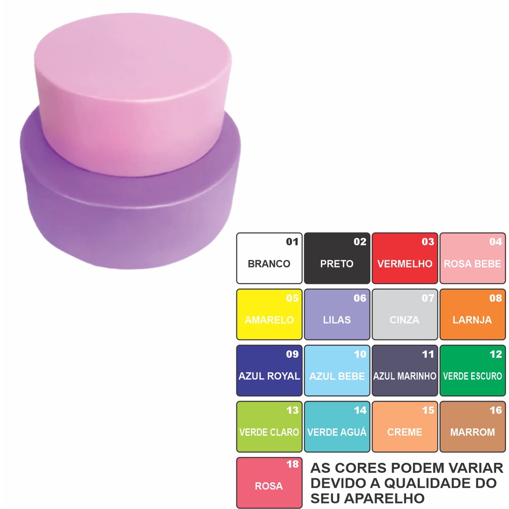 Bolo Cenográfico 2 Bases Maquete de Isopor Moldado Com Eva Sem Emenda Qualidade