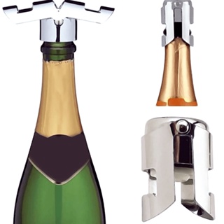 Tampa Para Champagne Espumante Inox Rolha em Oferta na Shopee