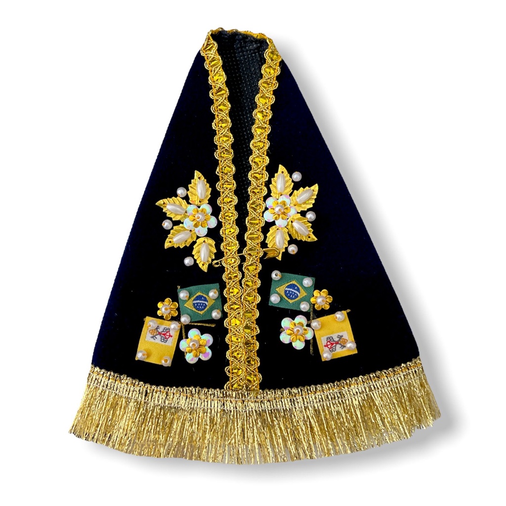 Manto Para Imagem De Nossa Senhora Aparecida 15cm Sem touca