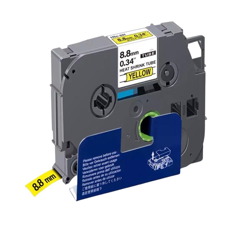 Fita Tubo Termo Retratil Compativel TZe HSE 621 Amarela 9 mm