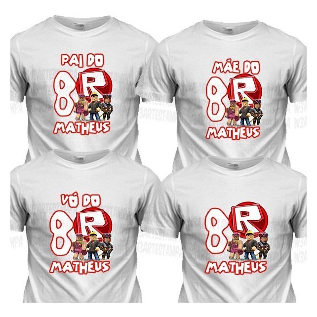 10 Camisetas Roblox Camisa Aniversario Kit Blusas Game Jogos Shopee Brasil - camisas fodas roblox jogo