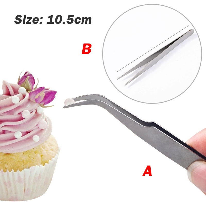Pinça De Aço Inoxidável Com Formato De Pinças De Doces/Açúcar/Flor Para Decoração De Bolos-30 em Oferta na Shopee