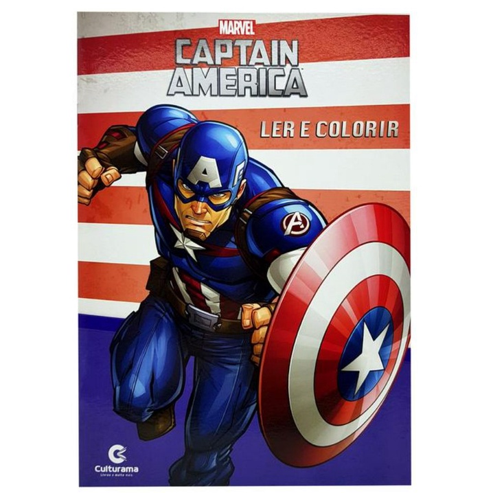 Livro Infantil Ler E Colorir Capitão América Ed Culturama