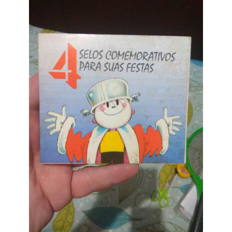 folder com 4 selos Natal 1994 - ziraldo