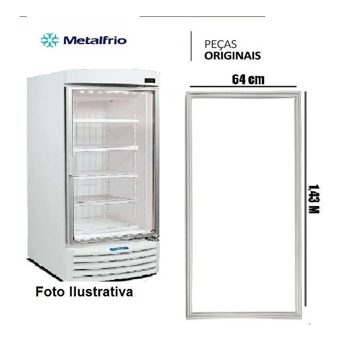 Borracha Gaxeta Metalfrio Vb40 Vb50 Vb65 Vf55 Vn50 Vf50 Cinza