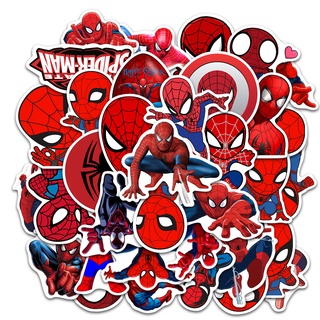 Adesivo de 35 unidades do Homem-Aranha engraçado The Avengers skate guitarra laptop bagagem desenho animado adesivo à prova d