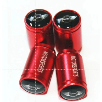 Kit 4 Bicos Válvula Pneu Tampa da Roda Mini Cooper Clubman Cabrio Convertible Vermelho Top Luxo Acessórios Automotivos