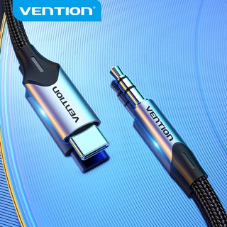 VENTION Cabo Auxiliar Tipo C Para 3.5mm Macho Para Macho Trançado Adaptador De Cabo De Áudio Para Fone De Ouvido em Oferta na Shopee