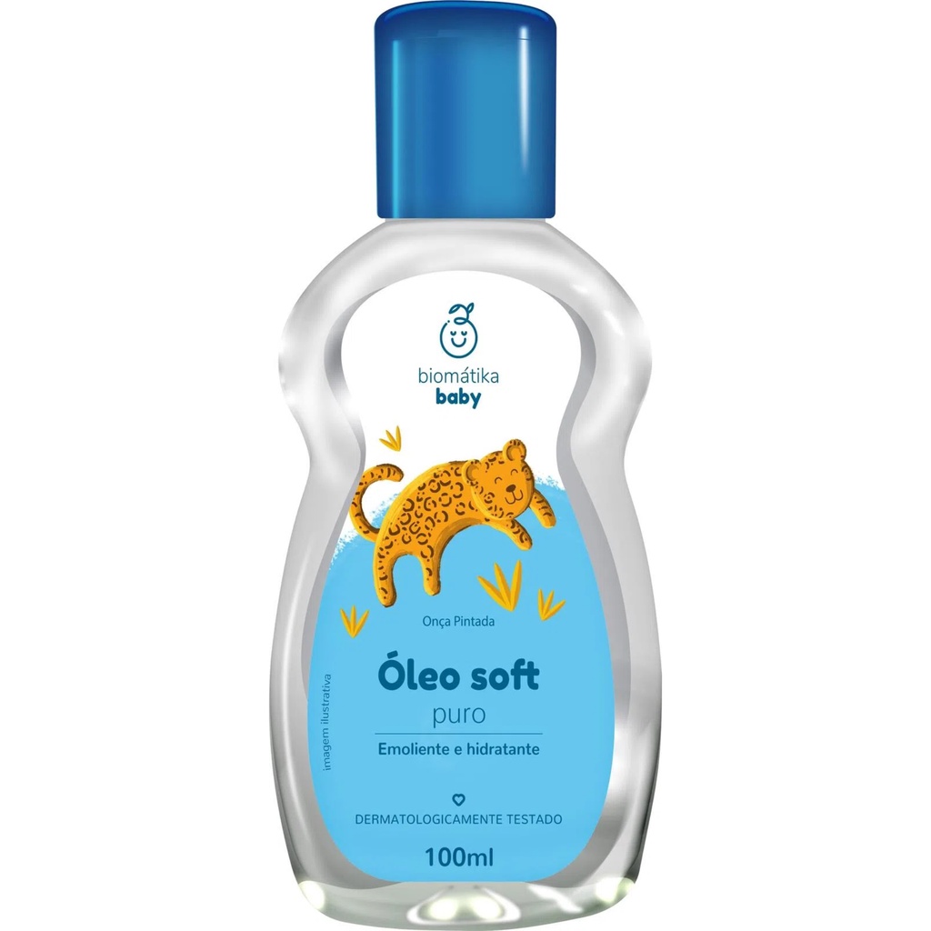 Oleo Biomatika Baby Soft Emoliente e Hidratante Pele Rosto Corpo Cabelos 100ml