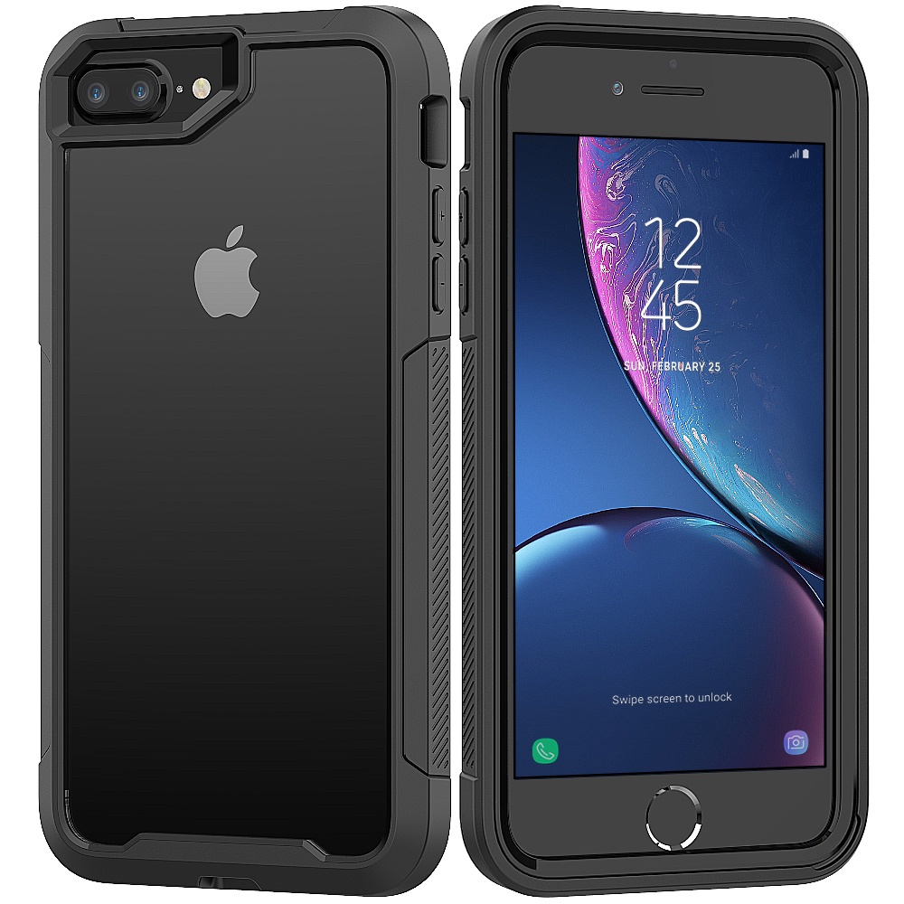Capa Anti-Impacto Para iPhone SE 2020 , 8/7/6 Plus , Cobertura De Corpo Inteiro 360 PC + Soft Silicone TPU Serviço Pesado Protetora Do Telefone Defensor À Prova De Choque