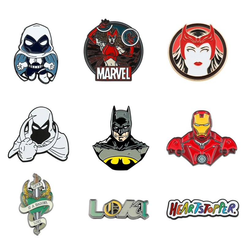 Crachá De Pino Marvel Moonlight Knight Crimson Witch Locky Broche De Esmalte pin De Inserção