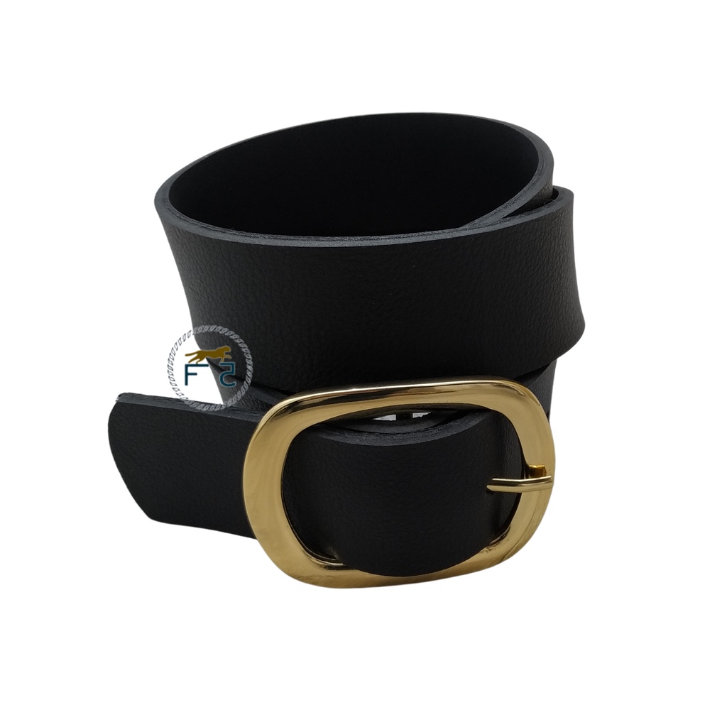 Cinto Preto Feminino Premium em Texturas de Couro — imagem 2 de 2