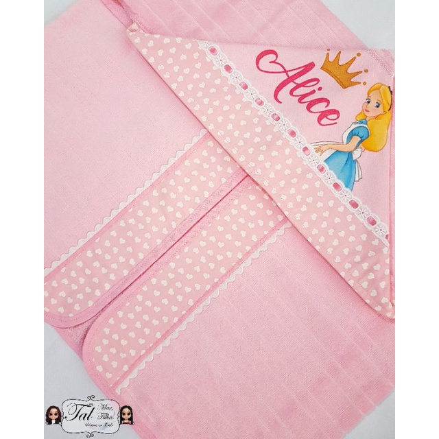 Toalha De Banho Com Capuz Princesas Sofia Alice No Pais Das Maravilhas Fadinha Personalizada Para Bebes E Criancas Shopee Brasil