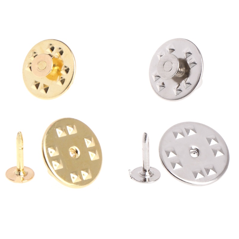 NICE 100 Peças Para Borboleta Embreagem Gravata Tachas Pino Volta Substituição Latão De Broche Crachá DIY Artesanato