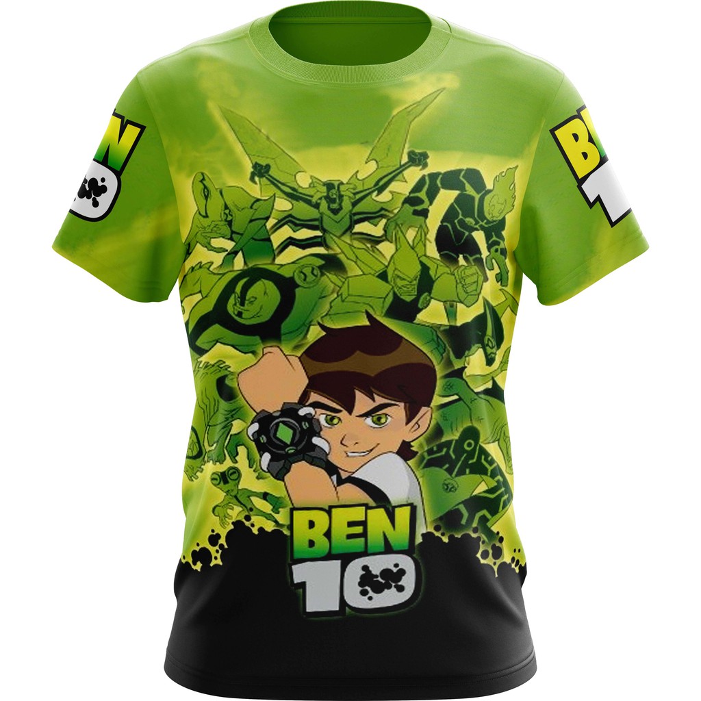 Camisa manga curta estampa frente e costas Ben10 - INFANTL e ADULTO