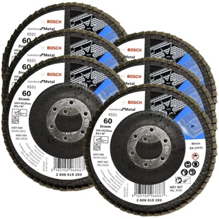 Discos Flap 115mm p/ Metal Bosch Grão 60 Kit com 6 Curvo Standard 4.1/2" em Oferta na Shopee
