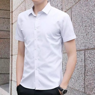 Camisa Social Masculina Com Botão E Manga Curta
