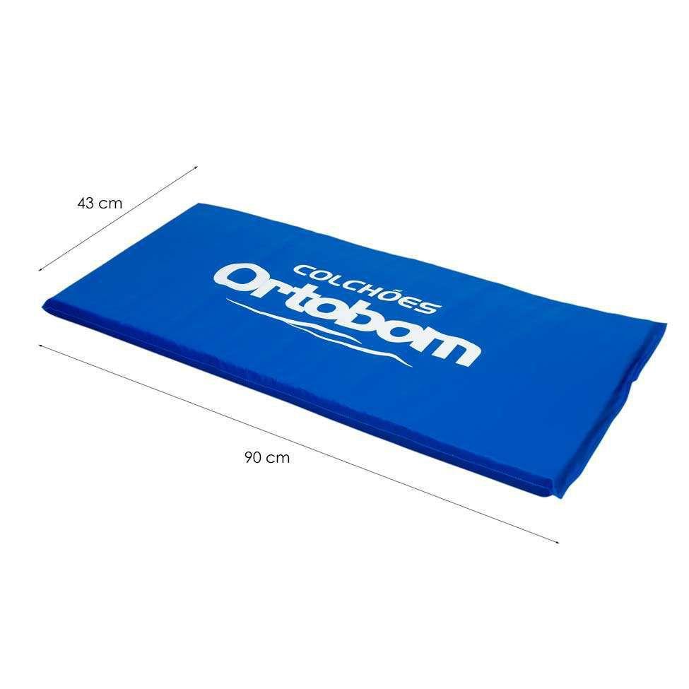 Colchonete Para Malhar Academia Ortobom Tapete Yoga Ginástica de Espuma Colchões 4x40x90 Azul - Super Oferta