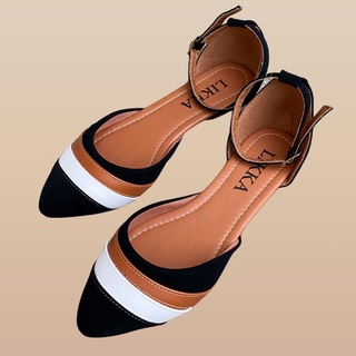 sapatilha feminina bico fino preta salomé sandalia moda rasteira sapato calçado