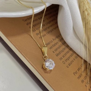 Colar Choker Ponto De Luz Folheado A Ouro 18k