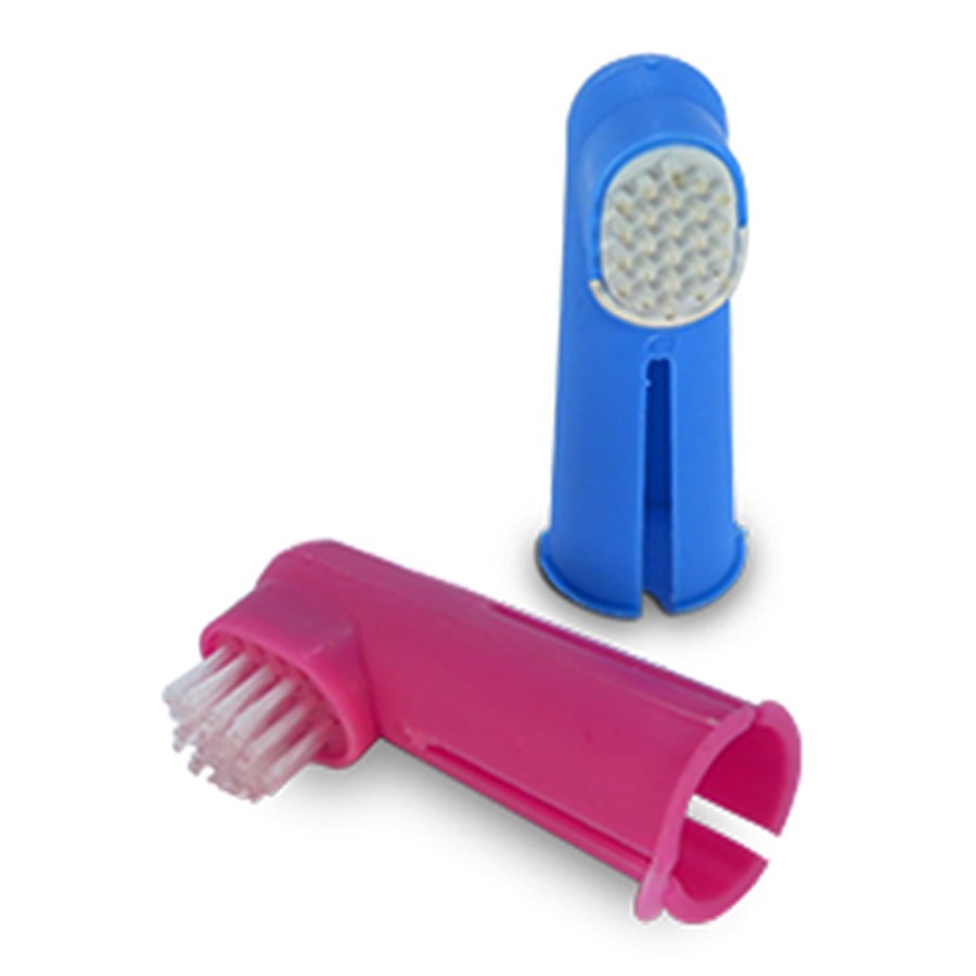 Escova dental dedal disponivel azul ou rosa