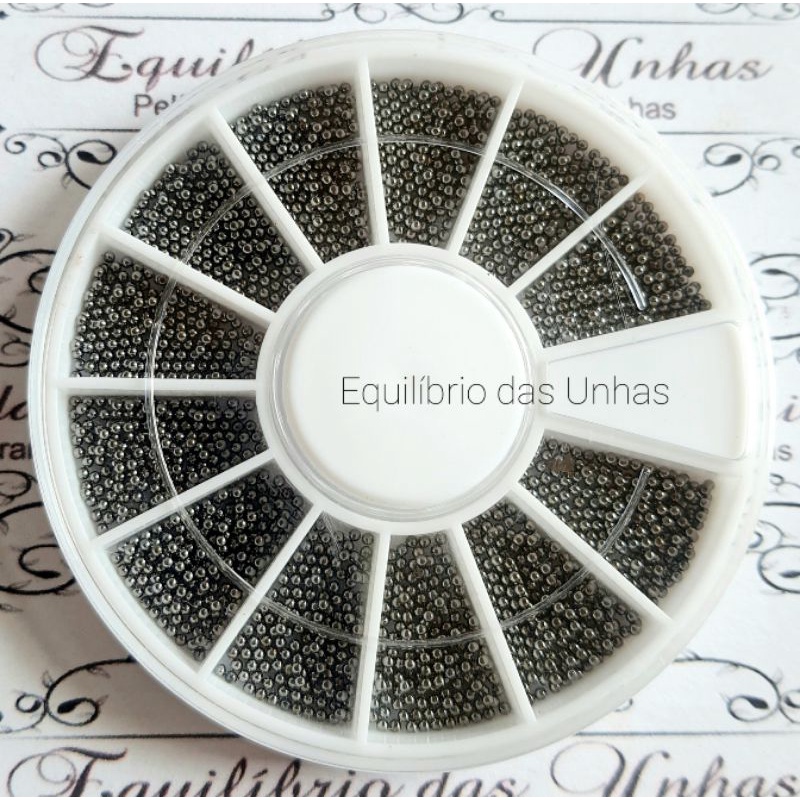 Disco Pedrarías Caviar Metal 1mm, Grafite joias para unhas e nail art, Pedrarias para Unhas, nail, joias, Pedrarias