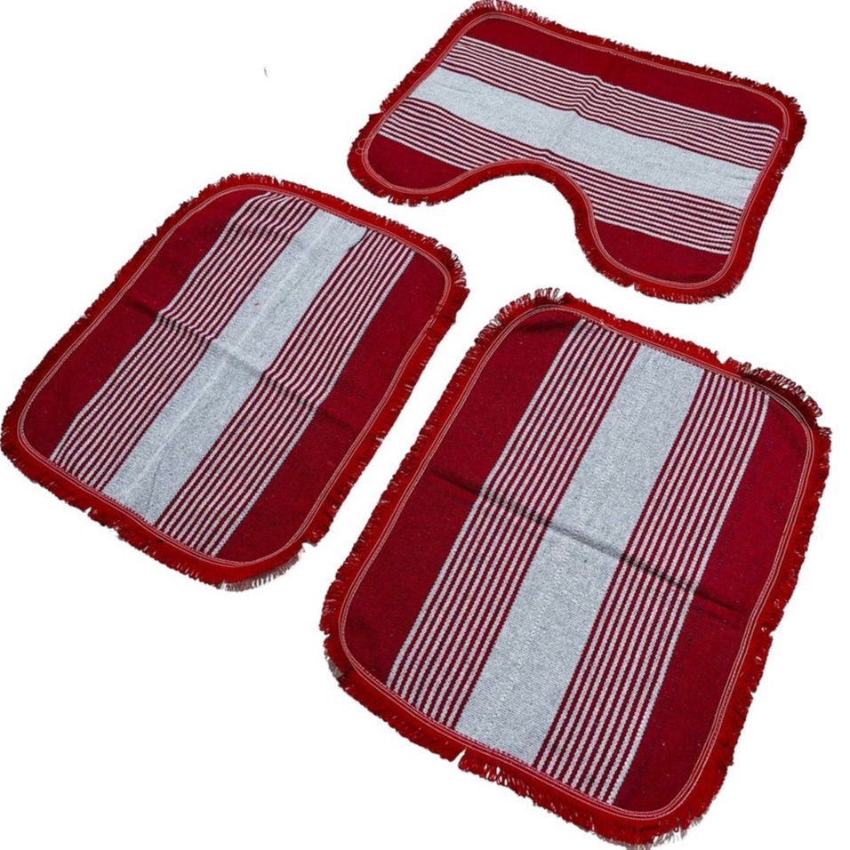 Jogo Tapete Kit De Banheiro 3 Peças Varias Cores Barato Simples Chique