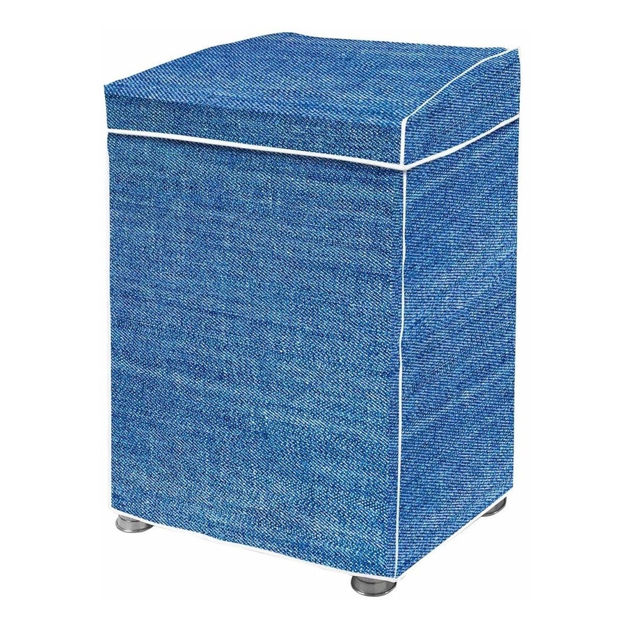 Capa De Máquina de Lavar Flanelada Jeans M e G 10kg 11kg 12kg 13kg 14kg 15kg 16kg