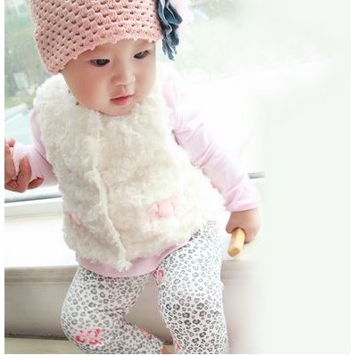 Roupa Conjunto Bebê Calça Floral e Blusinha Tipo Batinha Colete Princesa Moda Outono Inverno Top Importado
