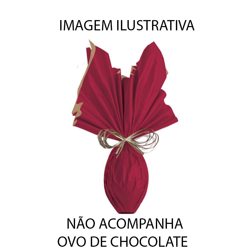 Folha para Ovos de Páscoa Double Face Acetinado Cereja/Ouro 69x89cm - 05 unidades - Cromus Páscoa - Rizzo Distribuidora